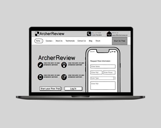 Educational  Website  Wireframe | Techscooper