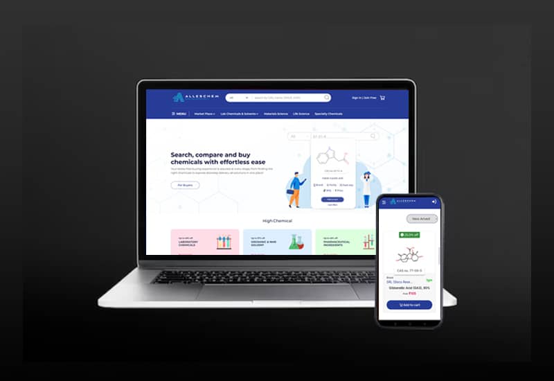 Ecommerce Website Development for Chemical Products | Techscooper
