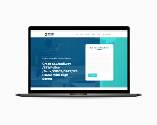 Sharma Classes | Coaching Class Website | Techscooper