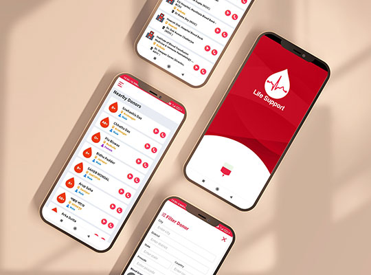 Life Support | Non-Profit Mobile App for Blood Donation | TechScooper