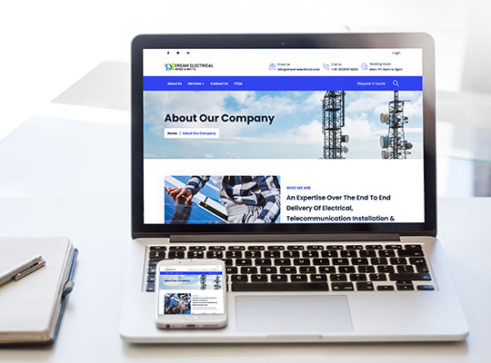 Dream Electrical | Website for Telecom Industry | TechScooper